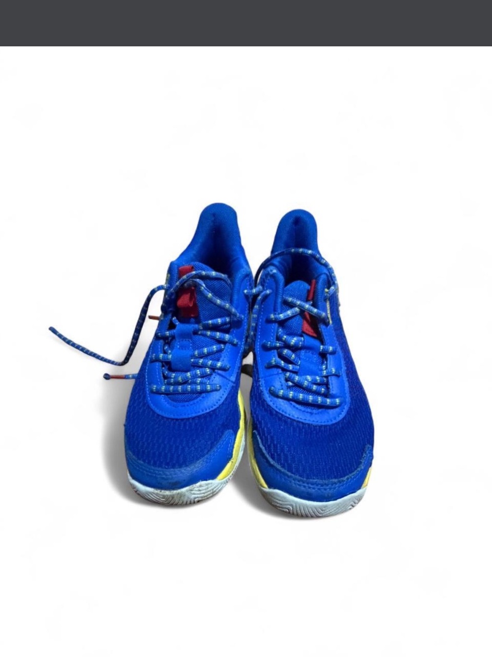Under Armour Kids Blue Athletic Sneakers with Yellow Accents